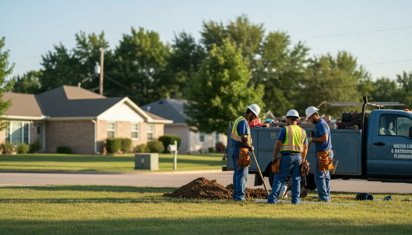 Residential water line and bathroom plumbing service in Nixon, TX